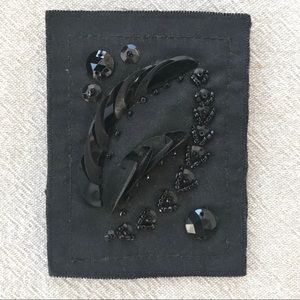 Prada grosgrain & sequin pin